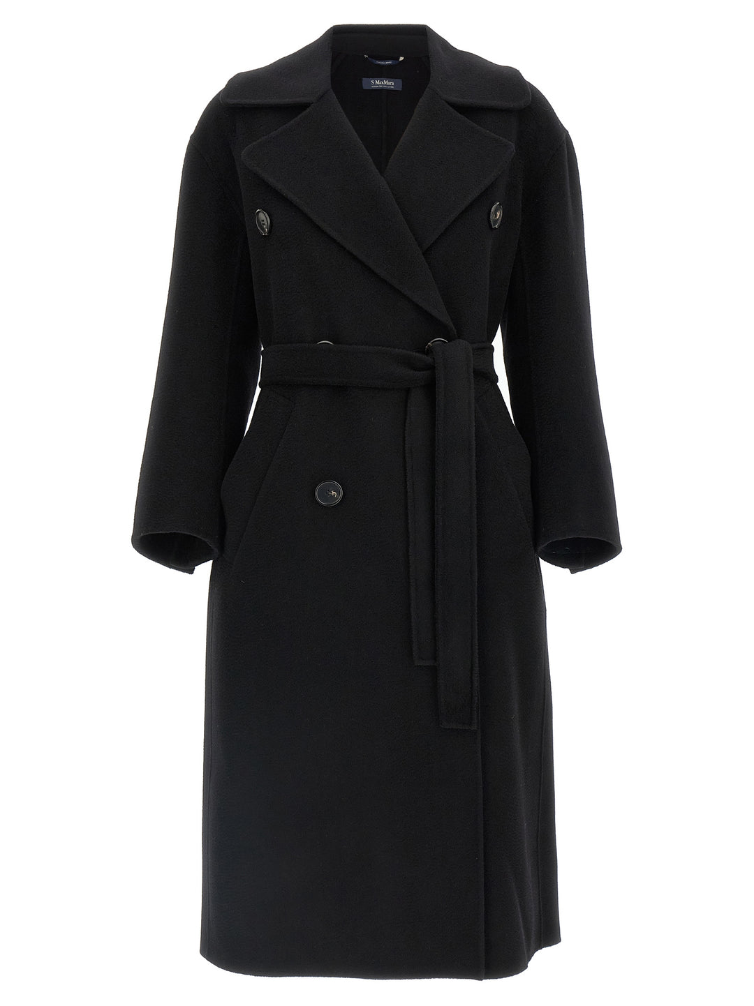 S Max Mara Dalila Trench e Impermeabili - Nero | 56f3b8966775228735949fb3c8618a2623057363