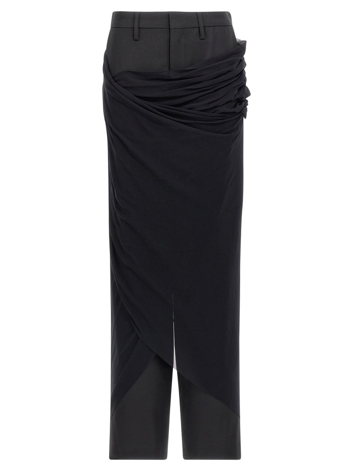 Jean Paul Gaultier Wool Pantaloni - Nero | 4e244e7a7bb5ff39ce29c6bb37da832362f7cae4