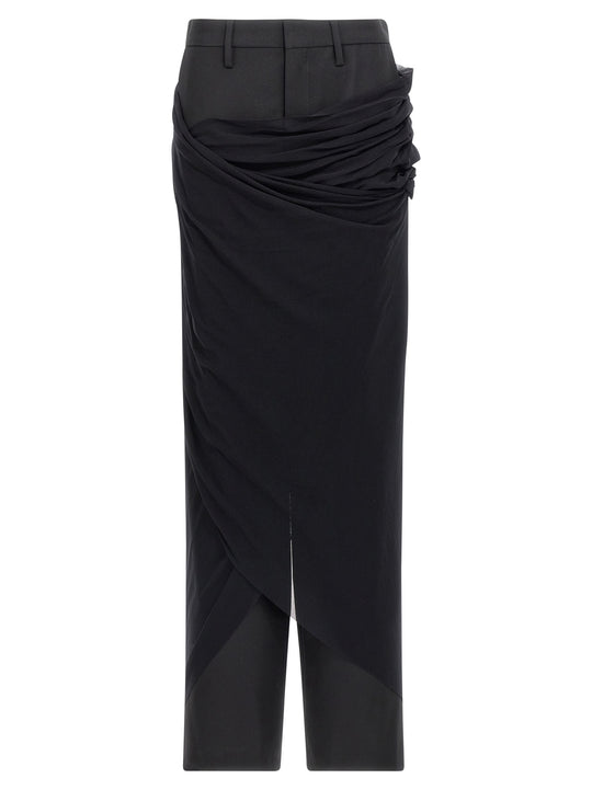 Wool Pantaloni Nero