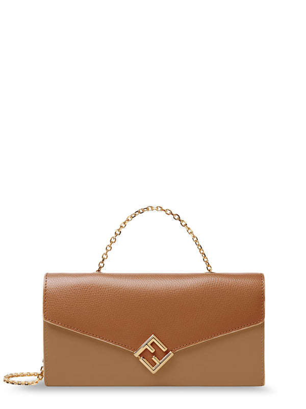 On Chain Ff Diamonds Leather Wallet
