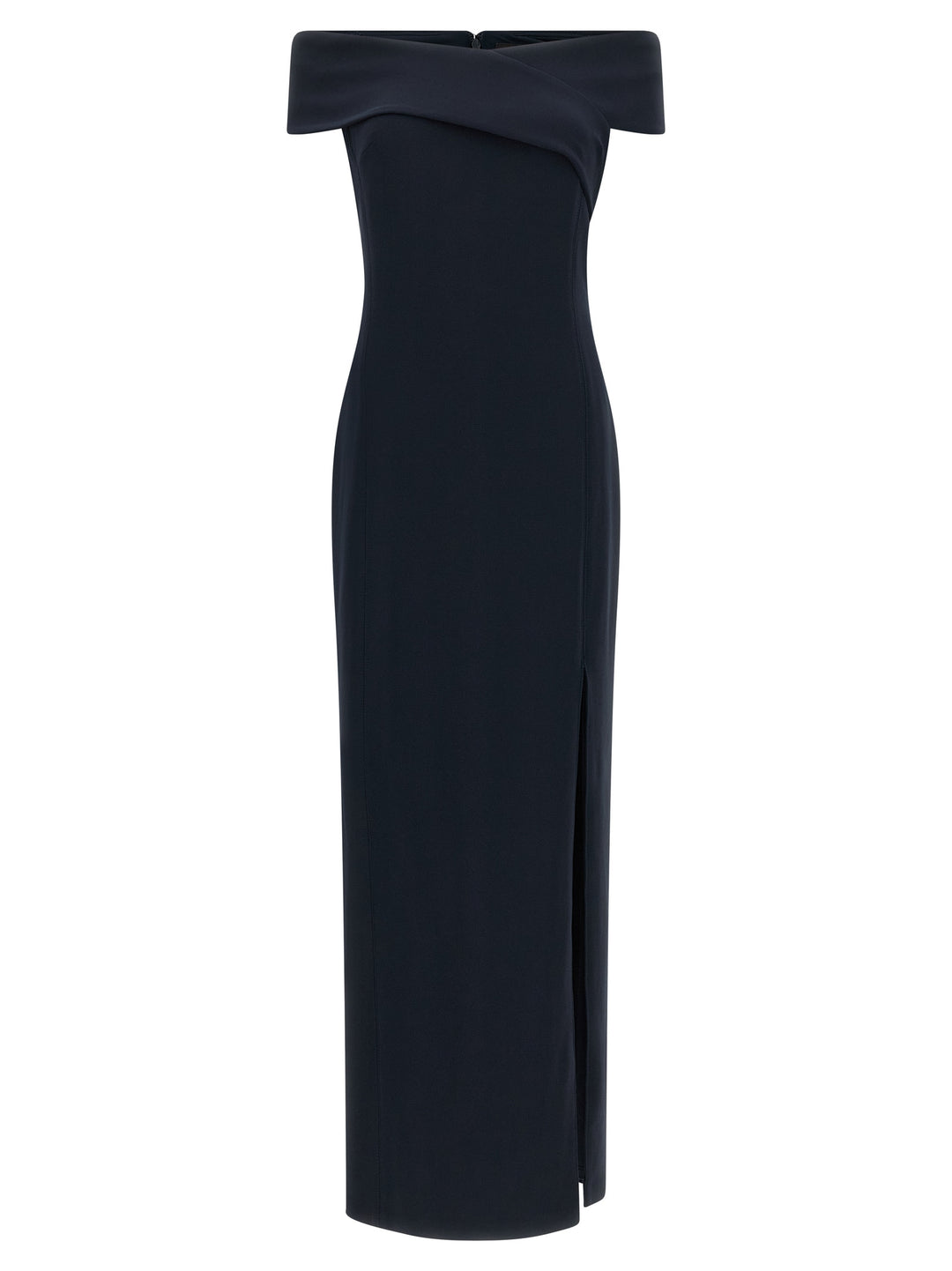 Lauren Ralph Lauren Long Dress With Crossed Neckline Abiti - Nero | d56f5baca911ce490c518b43a928a8301d65803c