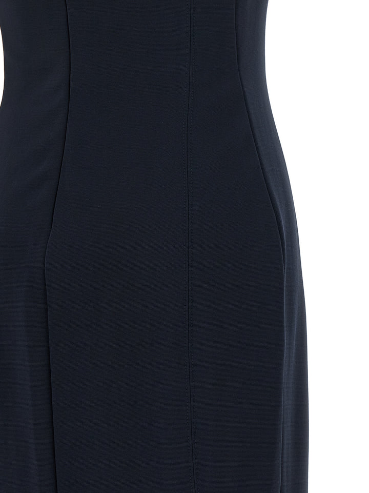 Lauren Ralph Lauren Long Dress With Crossed Neckline Abiti - Nero | 40156e138a1cd4a54b29e97ddebe39b3b757d3c5