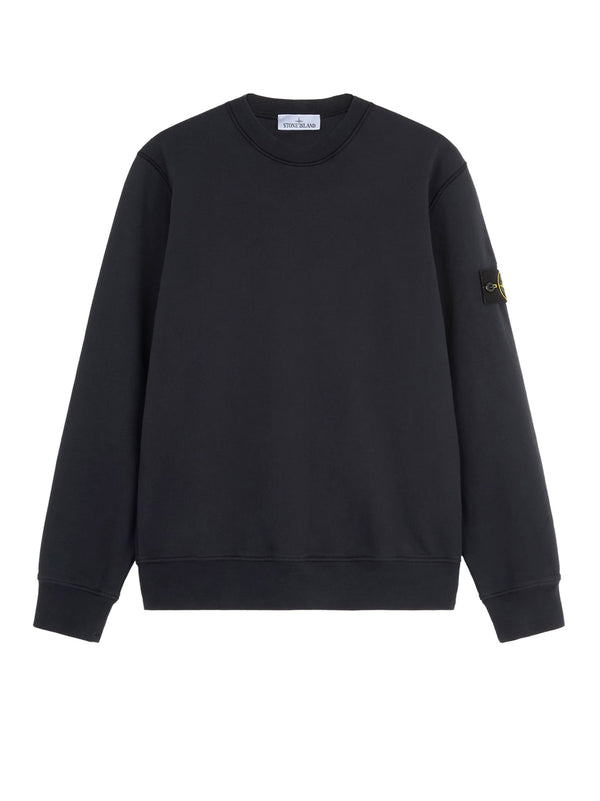 Cotton Sweatshirt With Side Logo Patch