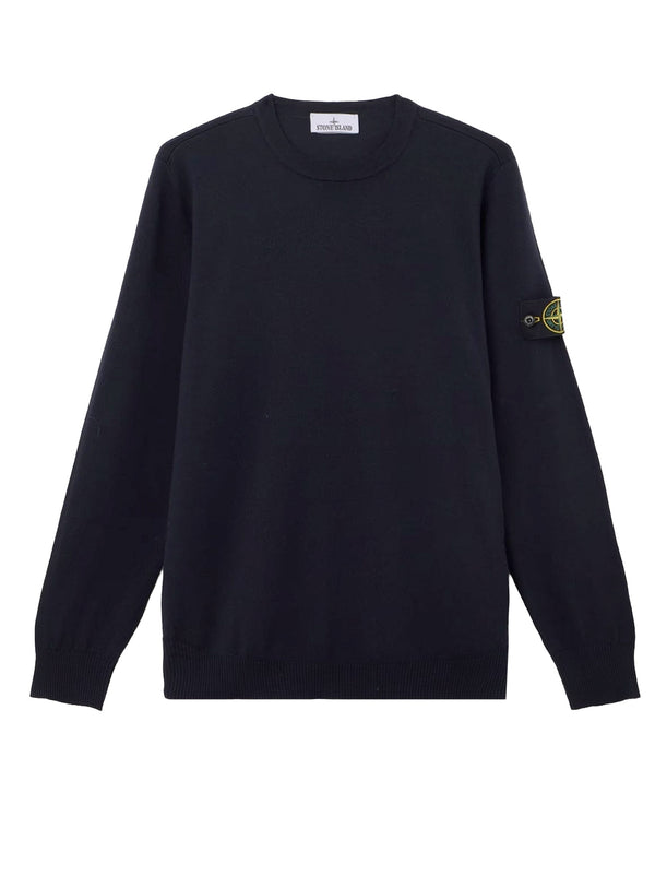 Wool Sweater With Side Logo Patch