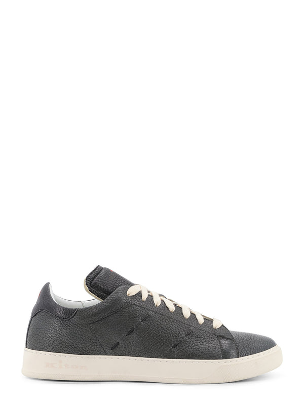 Leather Sneakers With Iconic Side Stitching