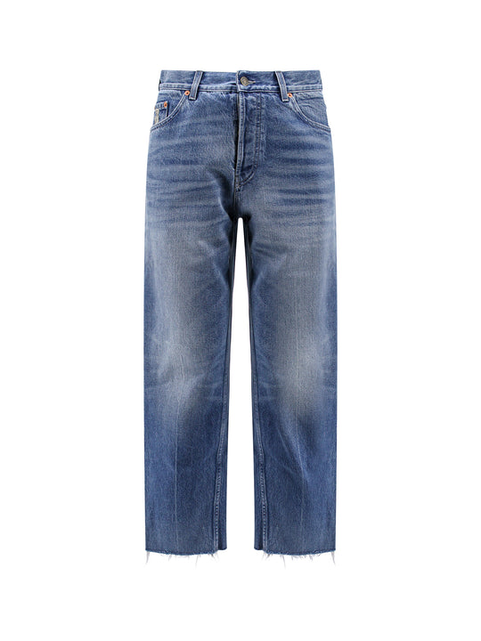 Carrot Fit Cotton Jeans