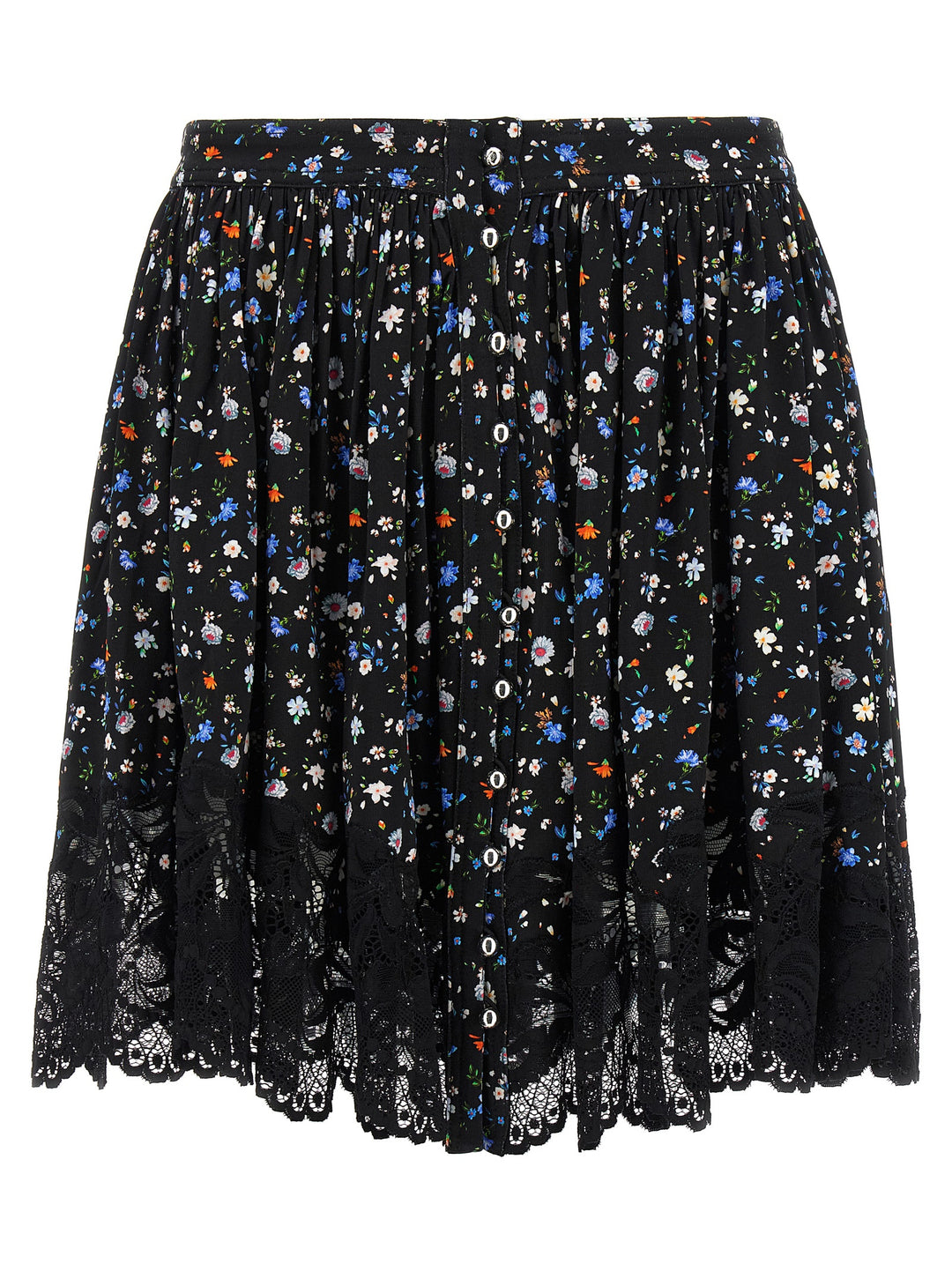 Paco Rabanne Floral Lace Skirt Gonne - Nero | 48e3afa1aa691aafad03d390b9d3b17c5175d283