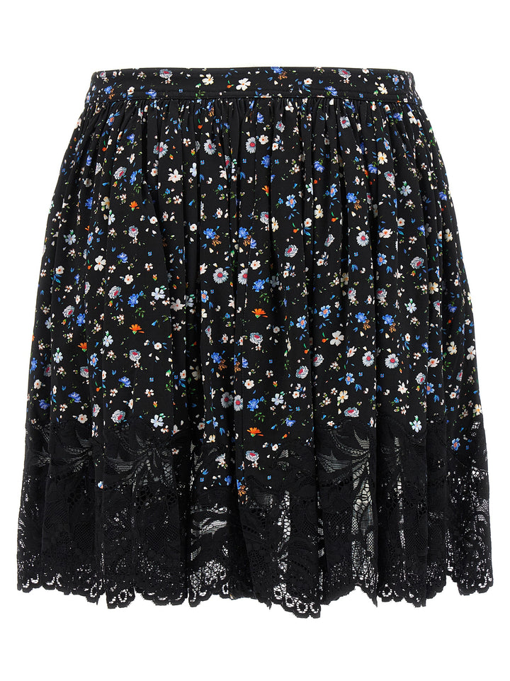 Paco Rabanne Floral Lace Skirt Gonne - Nero | 102f8492ad853c71e940dbb57076032bdc24075b