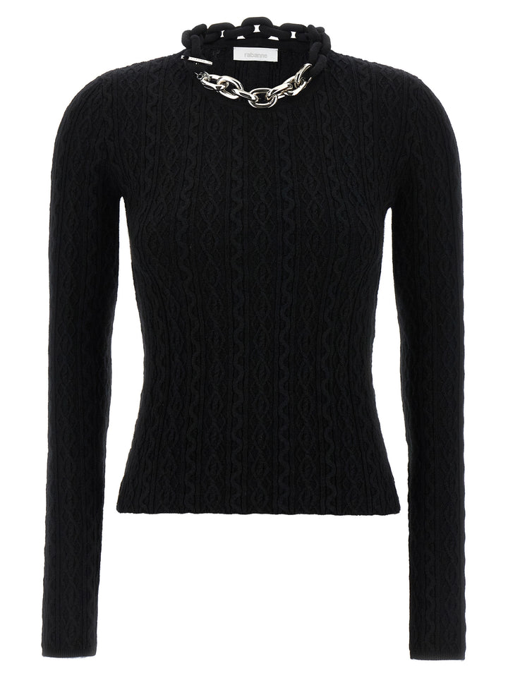 Paco Rabanne Necklace Sweater Maglioni - Nero | 8f59a0db68b5f4f8e8291988dd5cb0484d1a2568