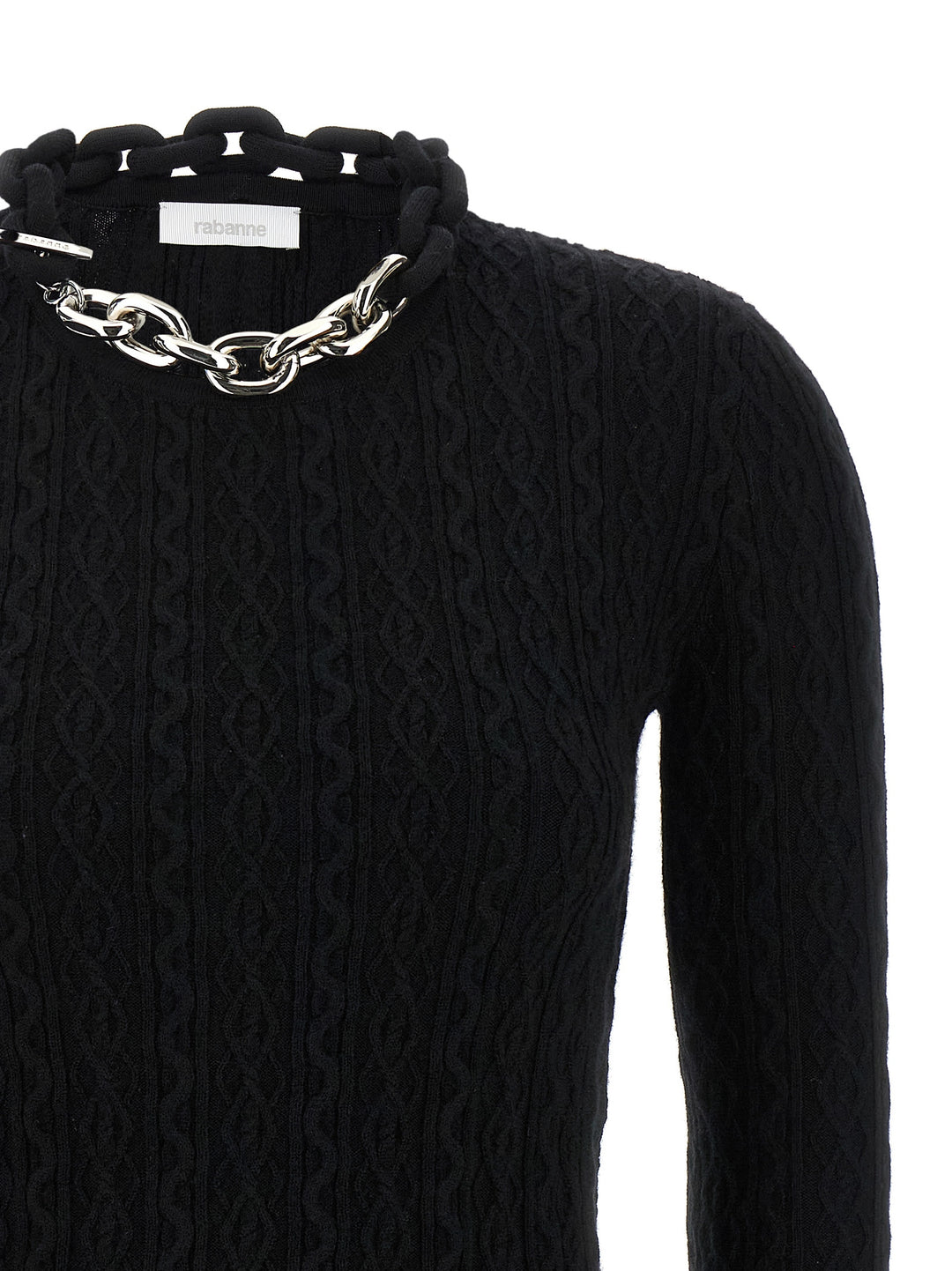 Paco Rabanne Necklace Sweater Maglioni - Nero | 609c618befeab558a086b0fac5a281f5675b7adb