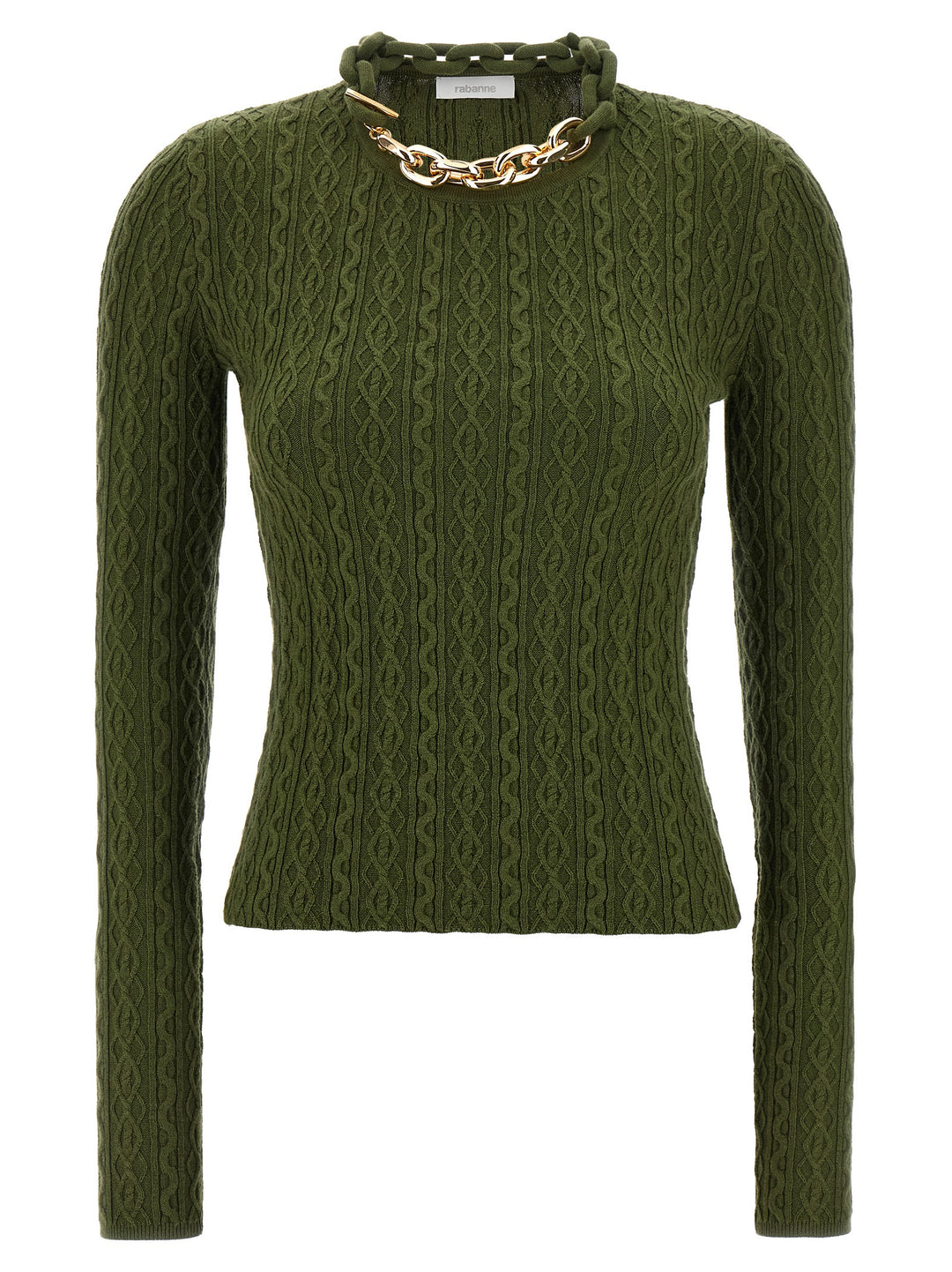 Paco Rabanne Necklace Sweater Maglioni - Verde | 1688ff58a04da3199bdd68a0d2feef031eee6303