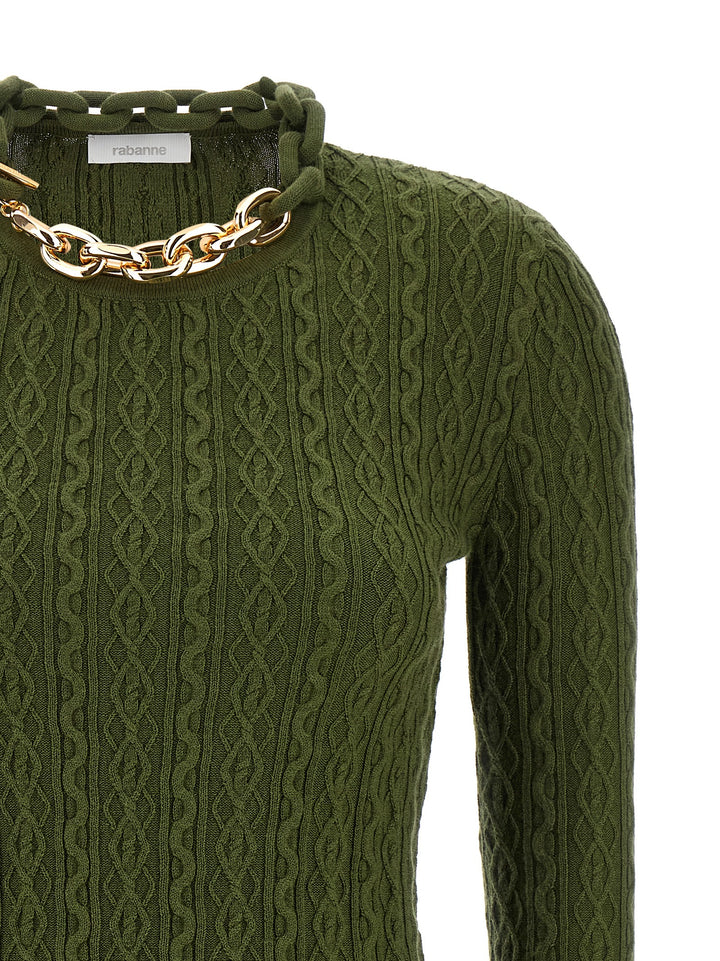 Paco Rabanne Necklace Sweater Maglioni - Verde | 8c0c7d96c6bddba6e880cddf411fb46adfeeb7aa