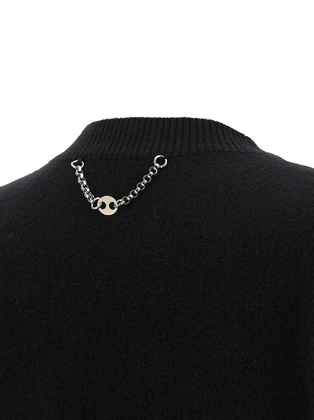 Paco Rabanne Trompe L'oeil Cardigan Sweater Maglioni - Nero | 8cdcd30451ec976f1f437ef1c71926a1f508fe1b