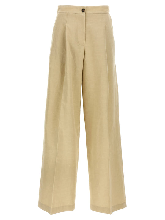 Linen Trousers Pantaloni Beige