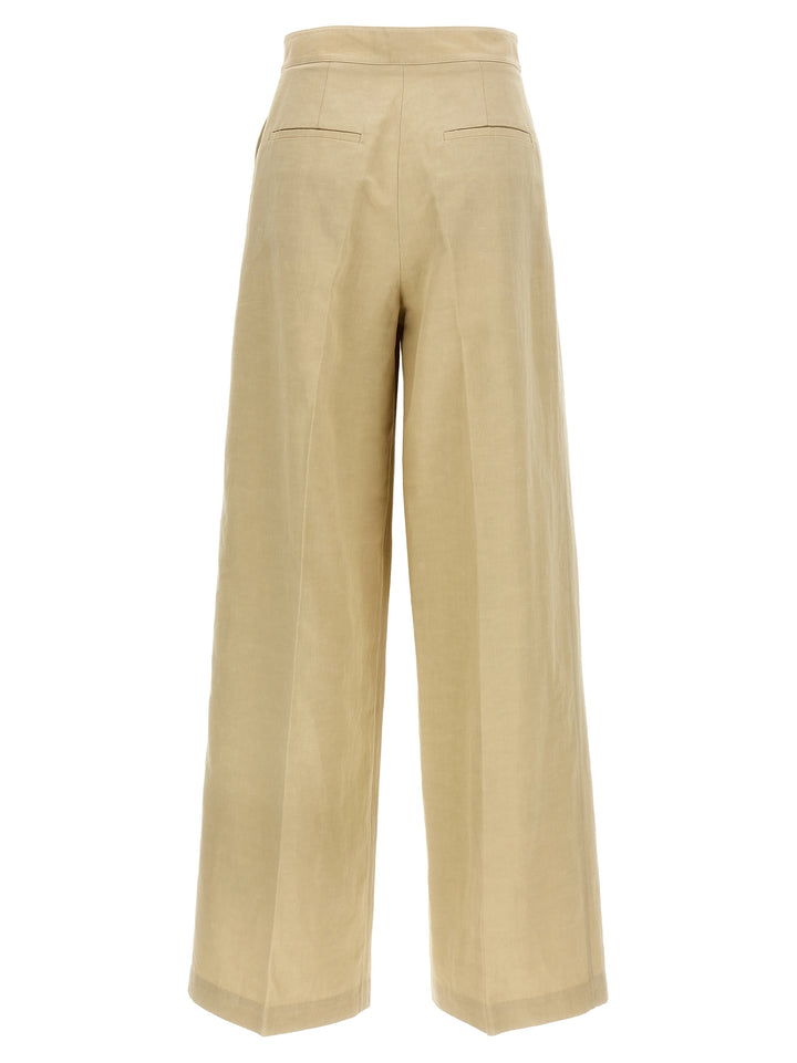Yves Salomon Linen Trousers Pantaloni - Beige | c2487698946ab994949384c92fcf8a1a3c100cc6