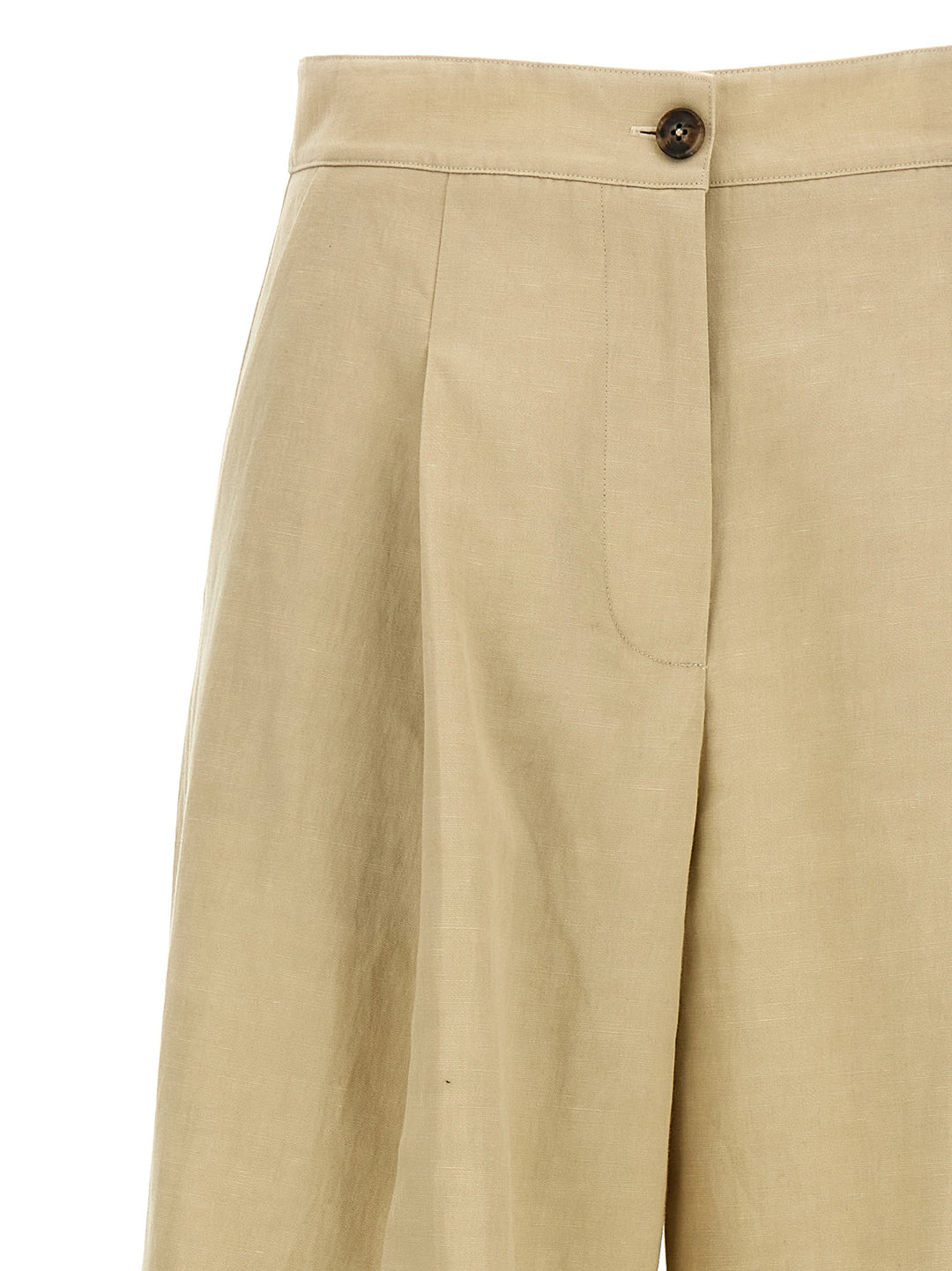 Yves Salomon Linen Trousers Pantaloni - Beige | 932442e4544a257b249fd653852ce43164cb98d6