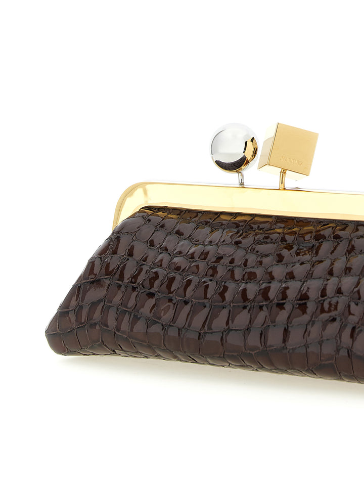 Jacquemus La Pochette Salon Clutch - Marrone | fe9d9e8f54189c2ae72b6e5a5cc07828eaf7bb76