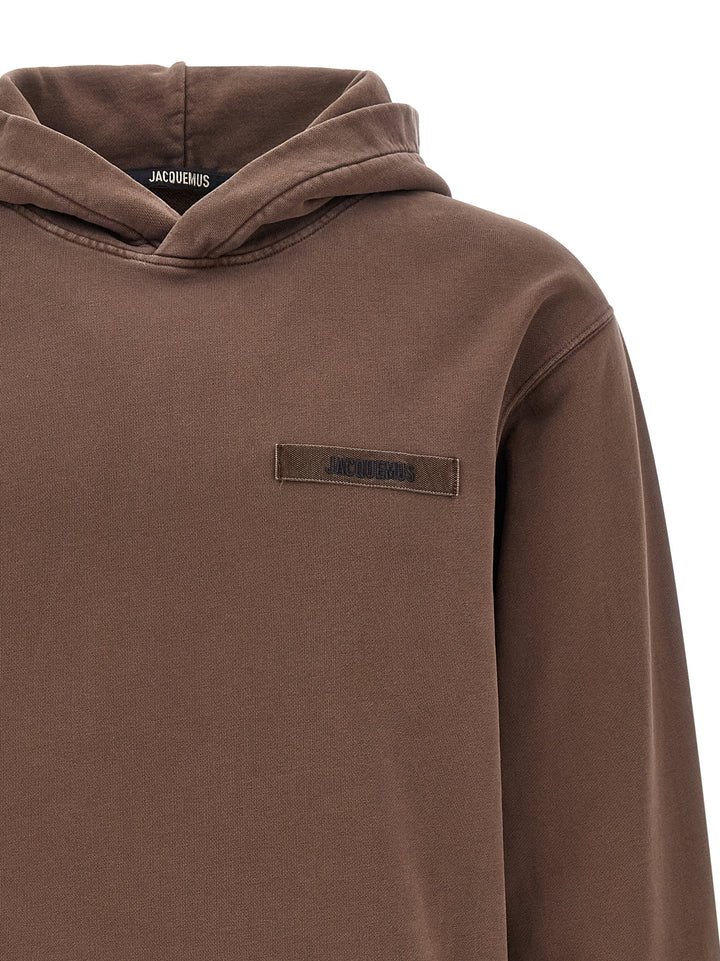 Jacquemus Le Hoodie Gros-Grain Felpe - Marrone | 140c4c11bb813ba43c5e0940423231d2023f03c3