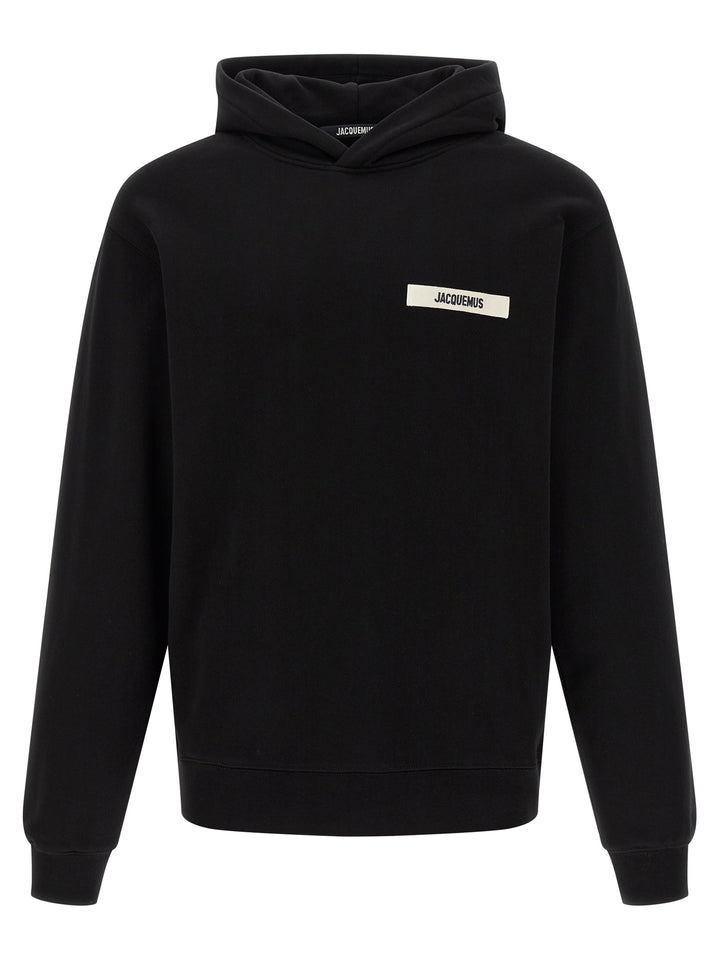 Jacquemus Le Hoodie Gros-Grain Felpe - Nero | 84f27339659c617d05a8be8404529e52887464c2