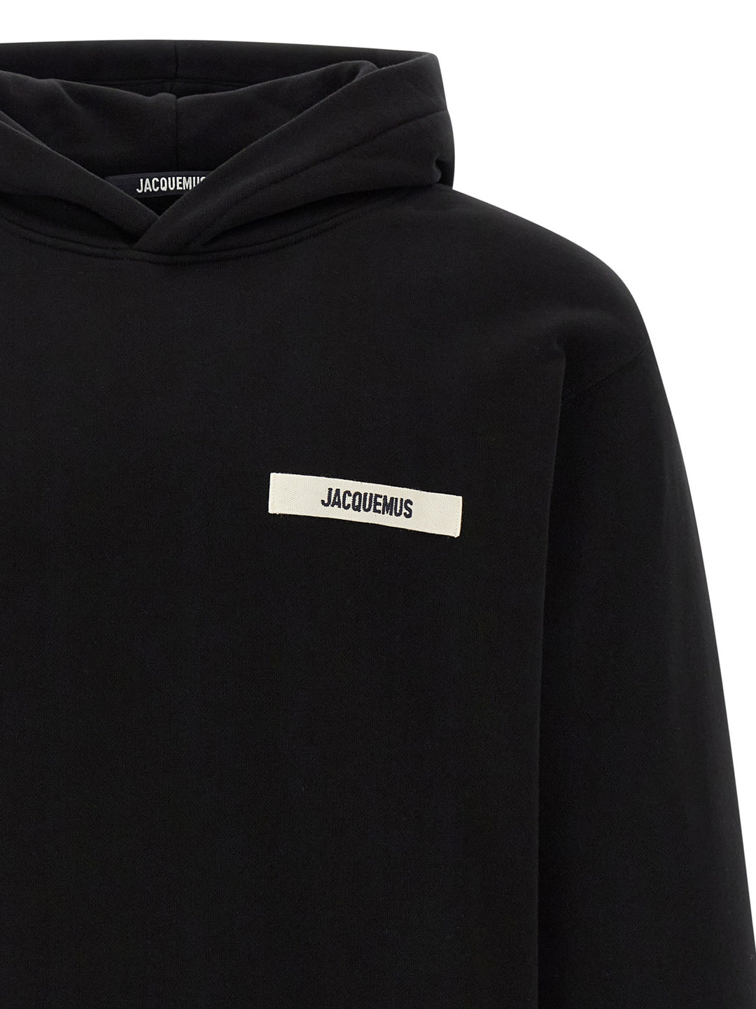 Jacquemus Le Hoodie Gros-Grain Felpe - Nero | 449086f9d5e5c1412429c12c20d36fbee6d7fc19