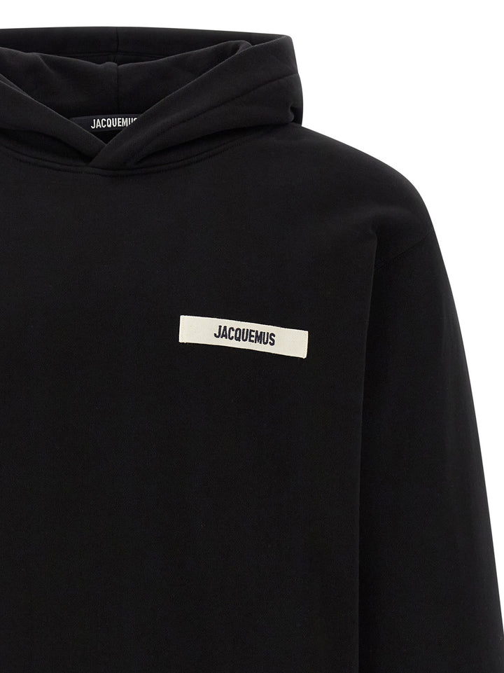 Jacquemus Le Hoodie Gros-Grain Felpe - Nero | 449086f9d5e5c1412429c12c20d36fbee6d7fc19