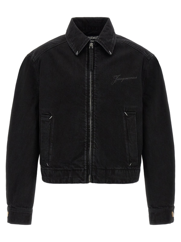 La Veste De-NîMes Canevas Puffer Jackets Nero