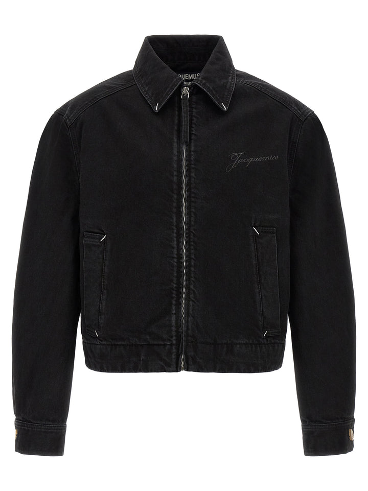 Jacquemus La Veste De-Nîmes Canevas Puffer Jackets - Nero | 72dac58555c5204ae15a83da455ea589ff44c578
