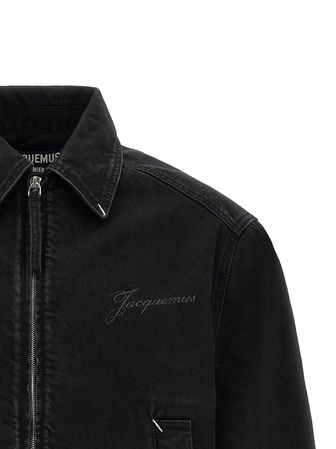 Jacquemus La Veste De-Nîmes Canevas Puffer Jackets - Nero | 04074363bc29e2c486bbde74b3c22c5dfa989015