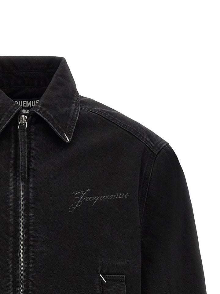 Jacquemus La Veste De-Nîmes Canevas Puffer Jackets - Nero | 04074363bc29e2c486bbde74b3c22c5dfa989015