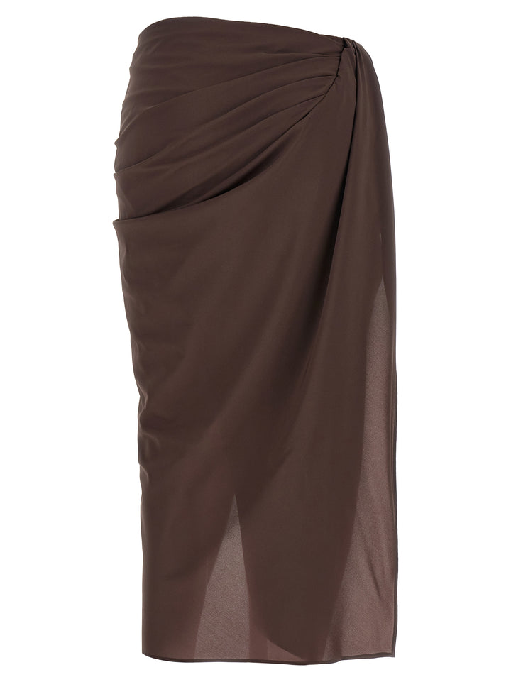 Jacquemus Le Jupe Paréo Gonne - Marrone | dba5f854257f2345be6ce8ef4d81a162ec7a7f59