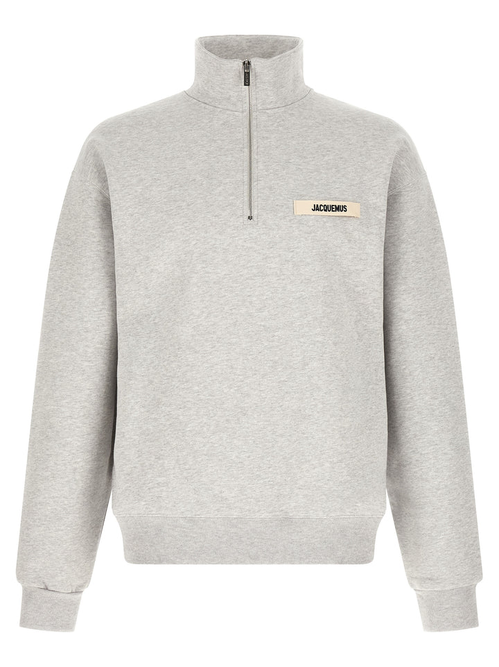 Jacquemus Le Camionneur Gros-Grain Felpe - Grigio | ccc82c4c869b1479ff778f936191184465a2563e