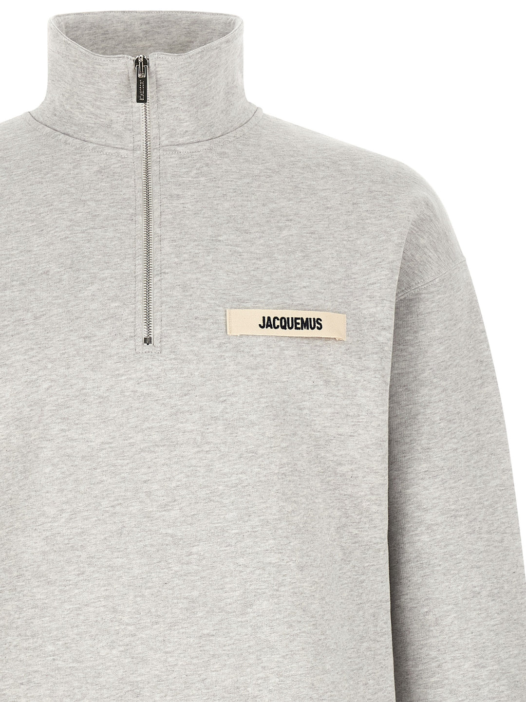 Jacquemus Le Camionneur Gros-Grain Felpe - Grigio | bbc878769f9341749a7e42e1bdd284709818d32a