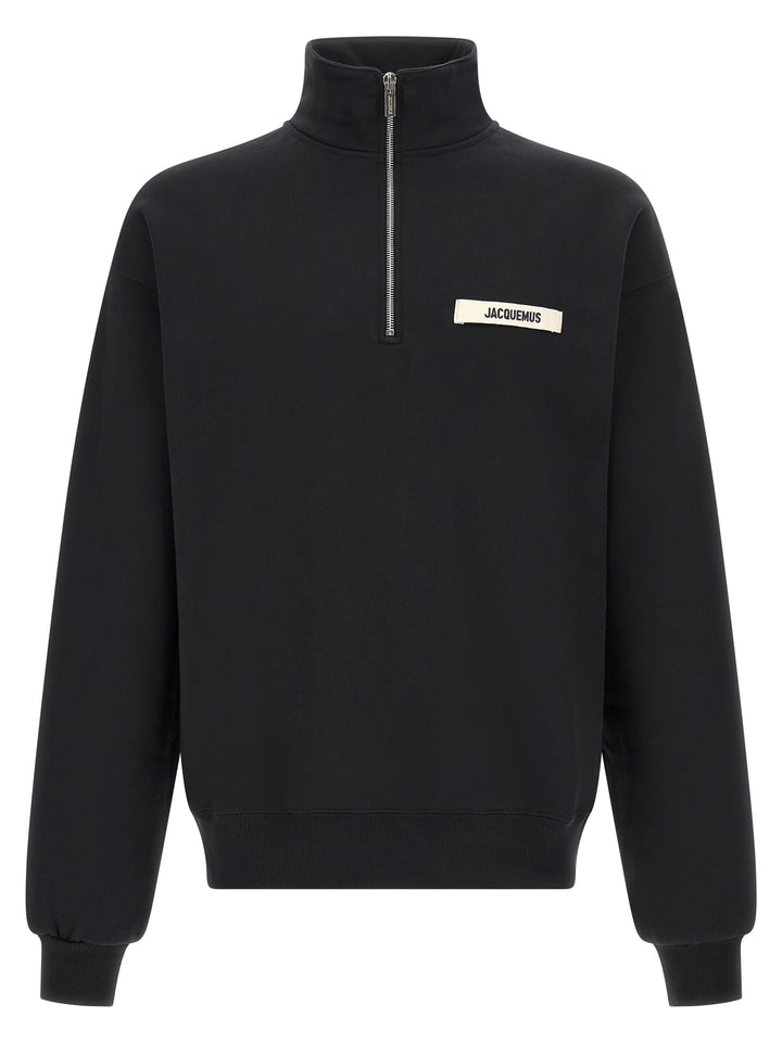 Jacquemus Le Camionneur Gros Grain Felpe - Nero | 566830fd0b740a3262bcc7be9e1ec8621227643d