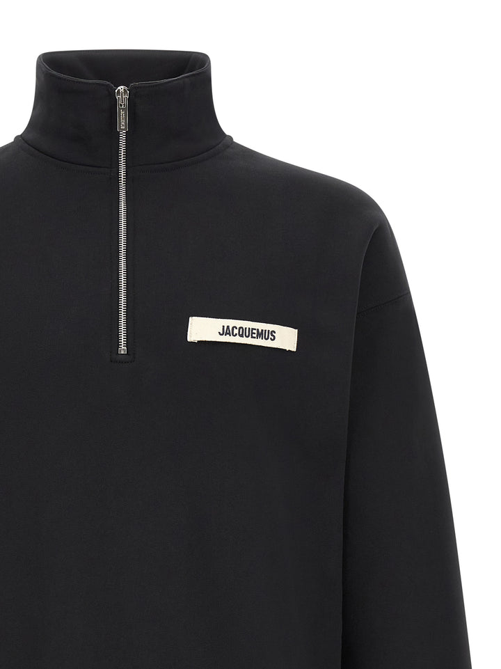 Jacquemus Le Camionneur Gros Grain Felpe - Nero | 5ee1192507cd91e8cee74cc9928b534ae26780da