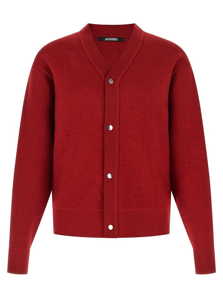 Jacquemus Le Cardigan Doppio Maglioni - Rosso | 394b70a4faba85eb4573933b0ec82b2b3b1d97b1