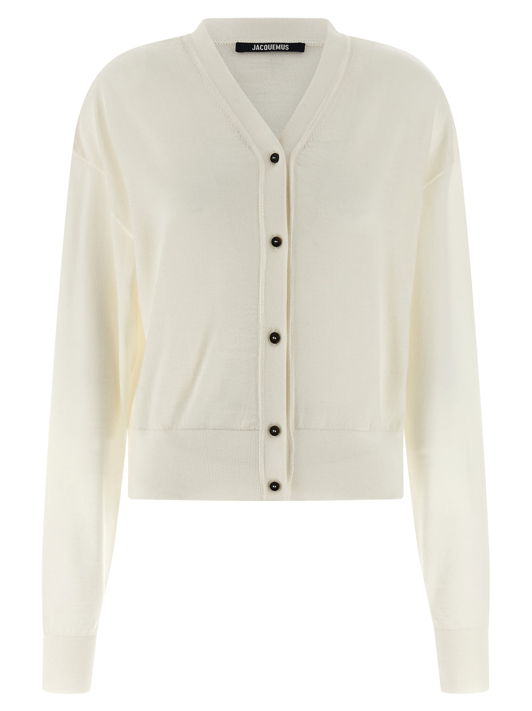 Jacquemus Le Cardigan Brodé Maglioni - Bianco | 6546443445b3255d604417c9d3dfb479a16b898a