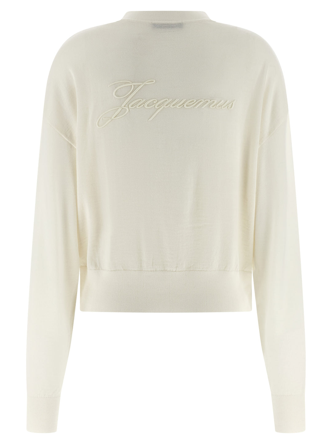Jacquemus Le Cardigan Brodé Maglioni - Bianco | 8ba82df21935fdd7f544b62af6da8b01b20059a5