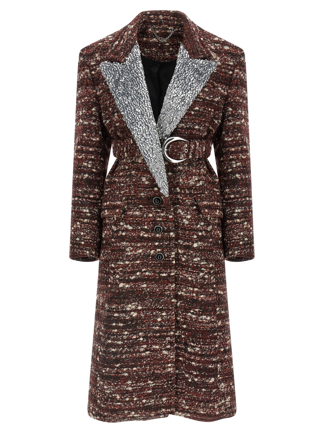 Paco Rabanne Bouclé Wool Coat Trench e Impermeabili - Multicolor | 2ce3921f46008a811bb21d390d94fdd398d83deb