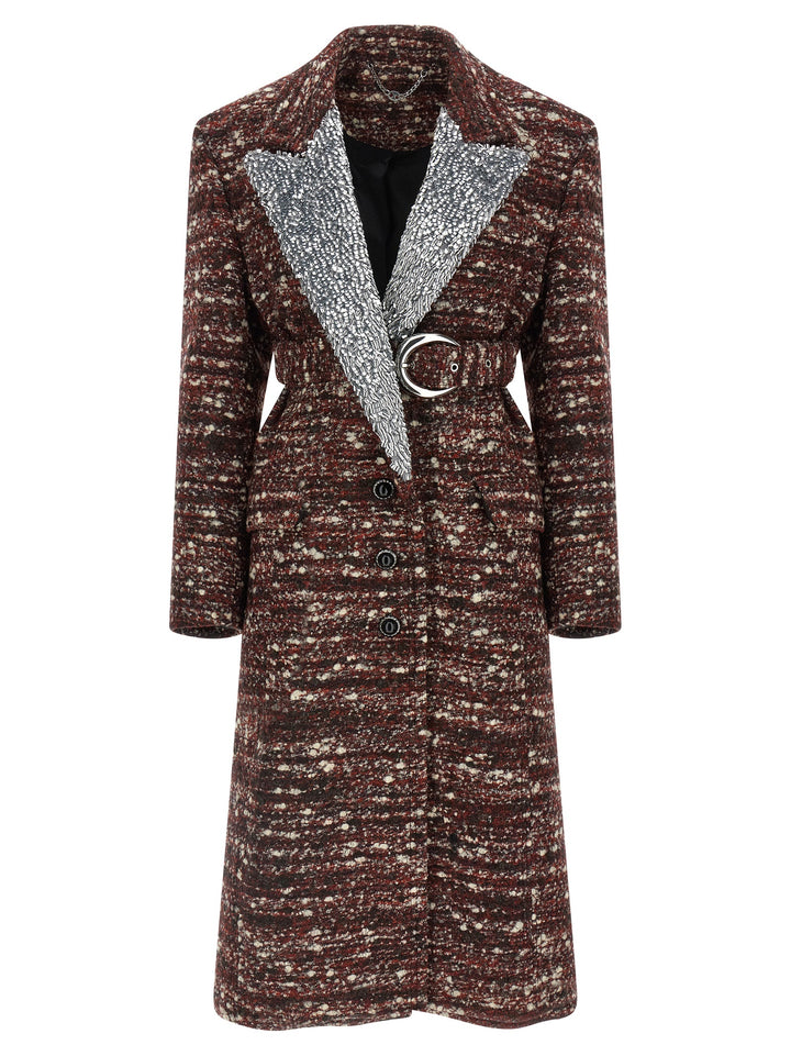 Paco Rabanne Bouclé Wool Coat Trench e Impermeabili - Multicolor | 2ce3921f46008a811bb21d390d94fdd398d83deb