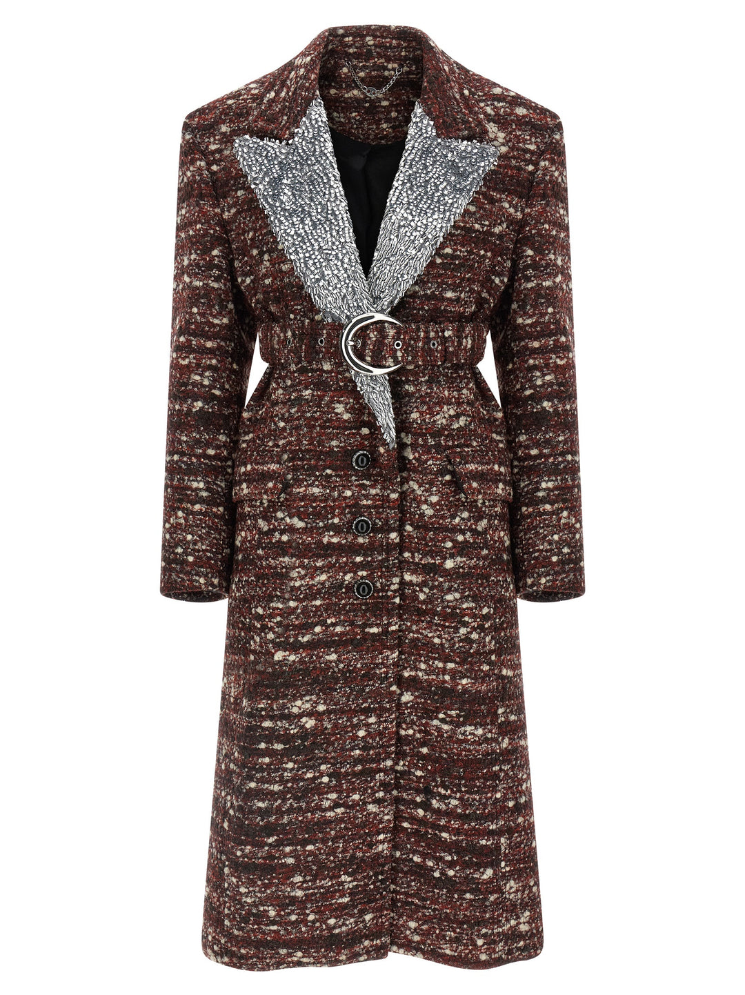 Paco Rabanne Bouclé Wool Coat Trench e Impermeabili - Multicolor | 8689f2e72bdb0bd2eb6dfdb49ccbc357fc4d3bb5