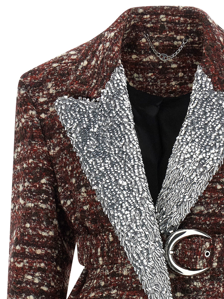 Paco Rabanne Bouclé Wool Coat Trench e Impermeabili - Multicolor | 8c092b34e8554c7443d36bd326c18d26d6b12266