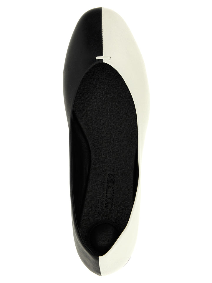 Jacquemus Les Ballerines Ovalo Flat shoes - Bianco/Nero | 35a49d512830a1b4153fdb1ecaa7ba2cdb33dd66