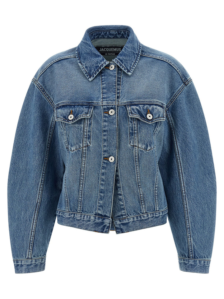 Jacquemus La Veste De-Nimes Puffer Jackets - Blu | c6e53a0a8aa44001fe3b2e8b0360a6c59fba6b24