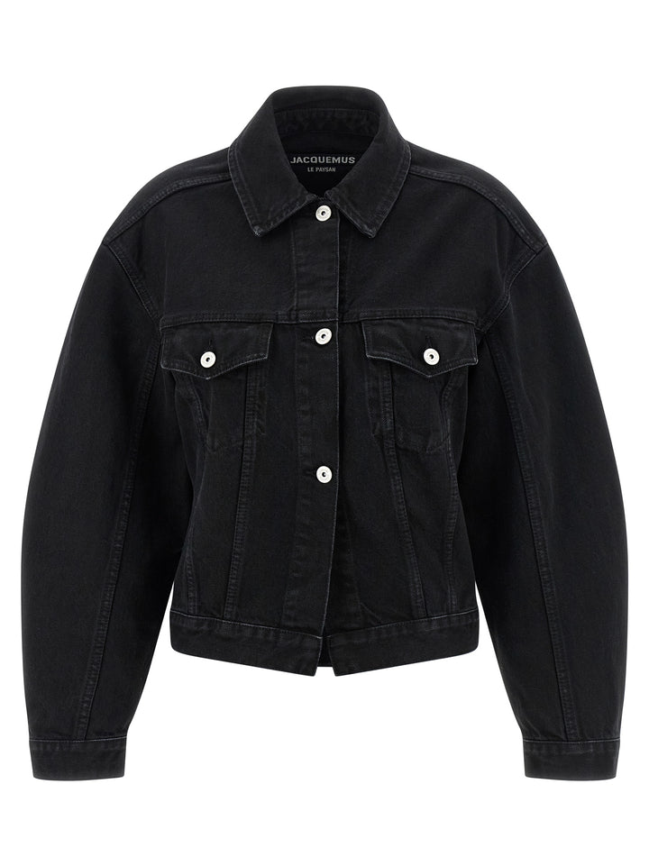 Jacquemus La Veste De-Nimes Puffer Jackets - Nero | 2590b4138b6ecb4ee1b53ded6a4d8c9440881a4b