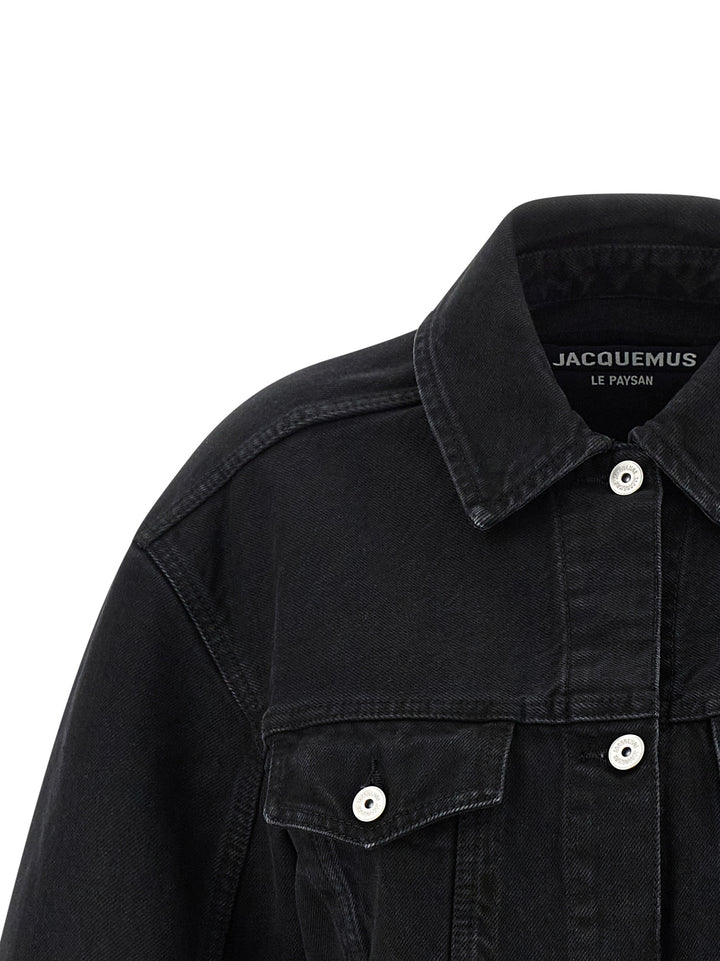 Jacquemus La Veste De-Nimes Puffer Jackets - Nero | e3eb74e0c06891dd7779c1514feea656f768ea64