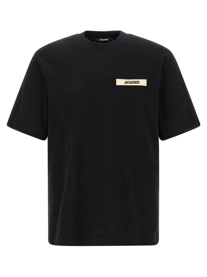 Jacquemus Gros Grain T shirt - Nero | 65e840c9f6e00c7cc2dd98c9e114561928f1fd08