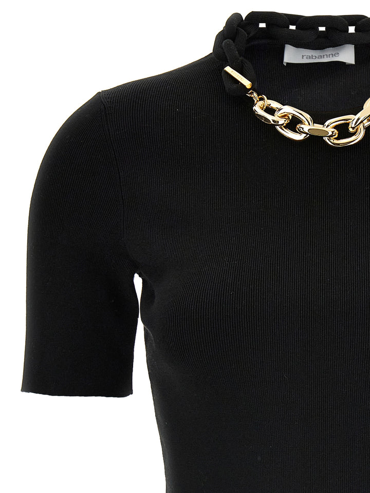 Paco Rabanne Chain T shirt - Nero | 3ebcd95176adfdcaef4059c92a29a0f8fd907355