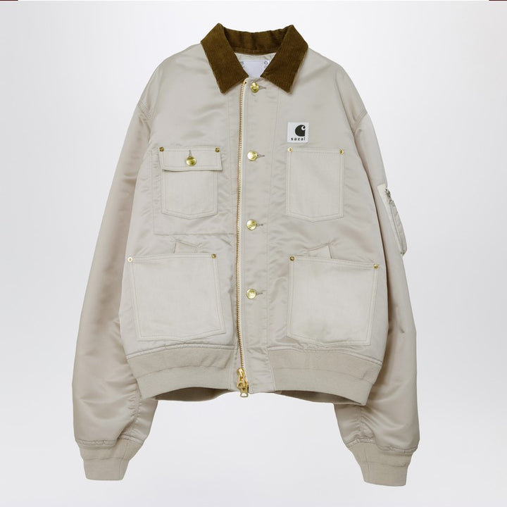 Sacai X Carhartt Wip Coats & Jackets - Bianco | bfe77816e7bc416915ca71b937e8ae1b1f7fdaac