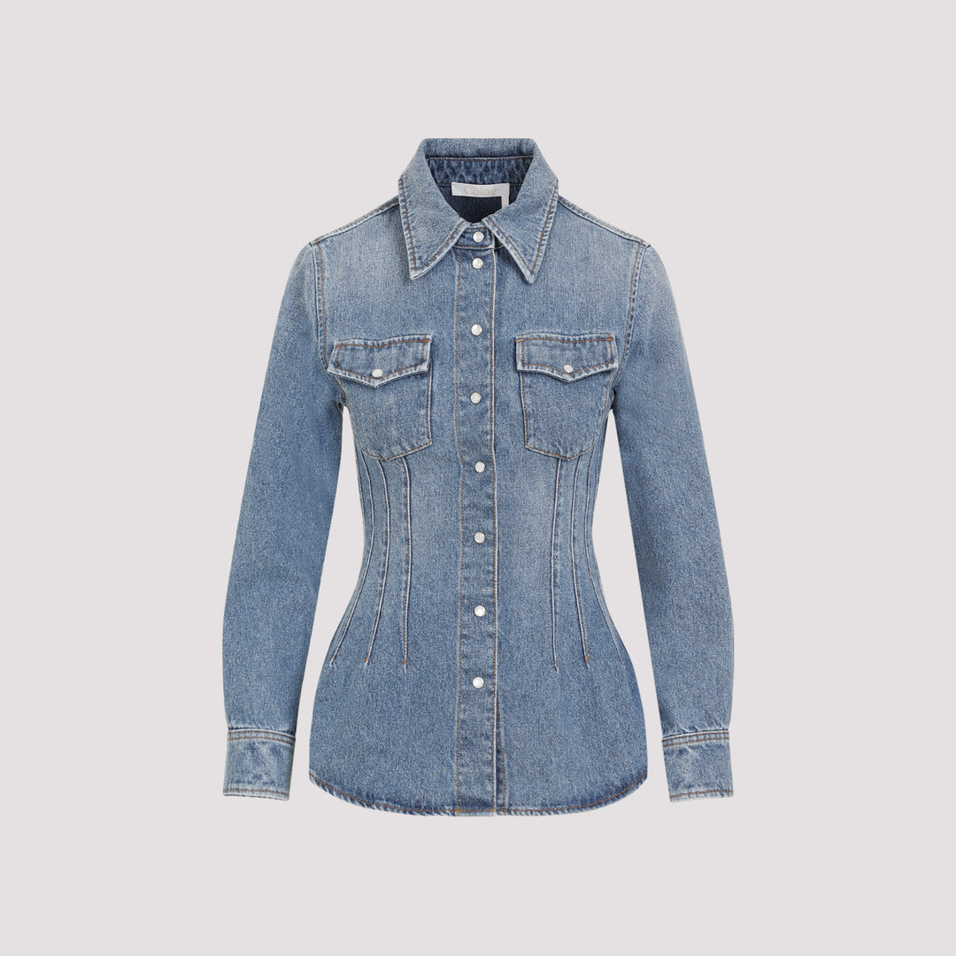 Chloe Denim&leather - Blu | 630e3d142f13ba826e7a239196ab3c094269ac7f