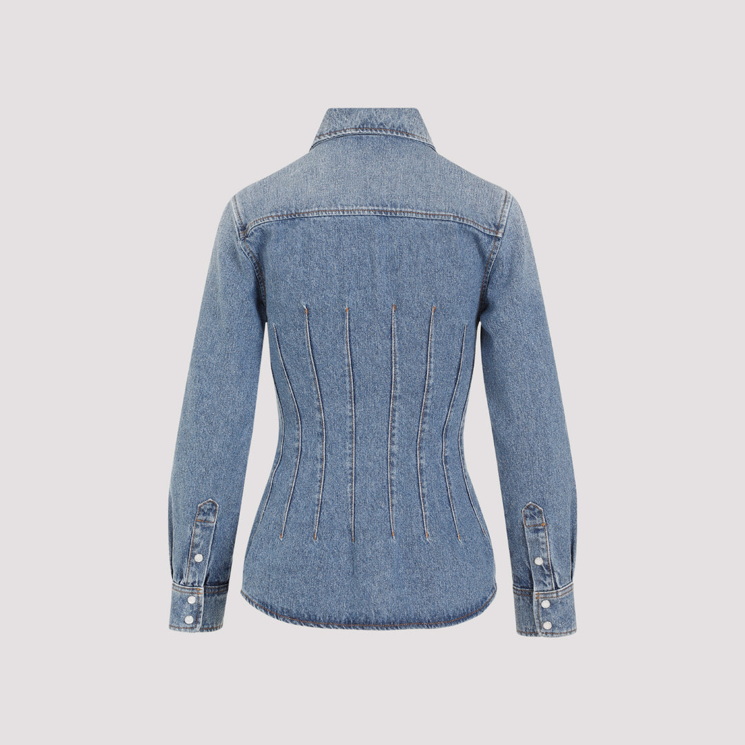 Chloe Denim&leather - Blu | 04b21929dbe68bcdd59837fe481857c1a2609952